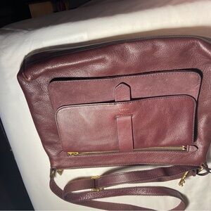 Fossil Maroon Leather Bag
